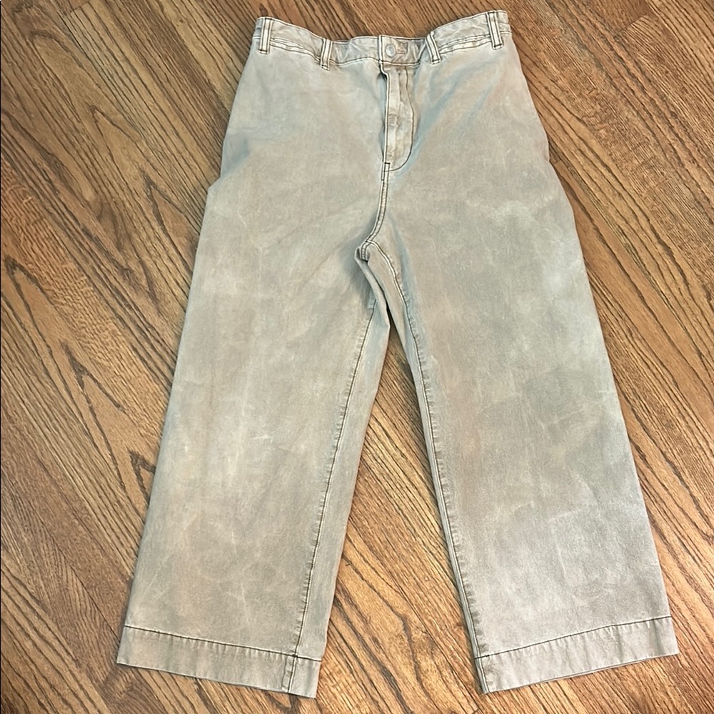 Pilcro Cream Wide Leg Jeans